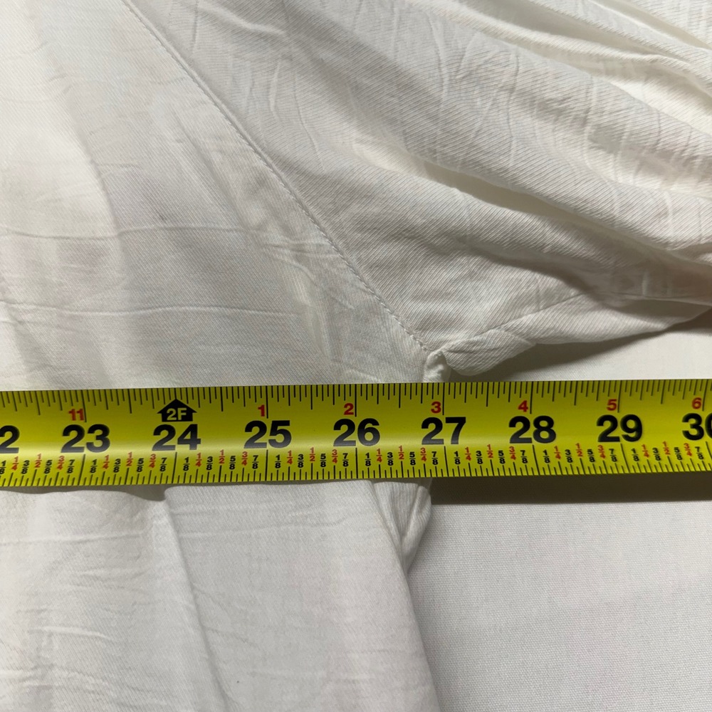 Gioya White Cotton Oversized Tunic Blouse Balloon Sleeve Boho Cottage‎ Coastal - Picture 12 of 12